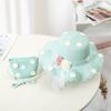 New Summertime Cute Children Straw Hat + Handbag Bag Girls SummerOutdoor Beach Cap Cute Bow Travel Beach Sun HatCrossbody Bag