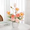 Artificial Floral Centerpiece: Living Room Display & Dining Table Arrangement with Plastic Flowers