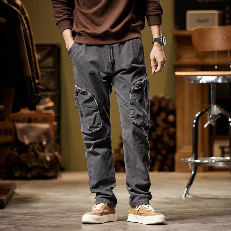 New Men's American Loose High Street Retro Fashion Versatile Outdoor Leggings Casual Elastic
