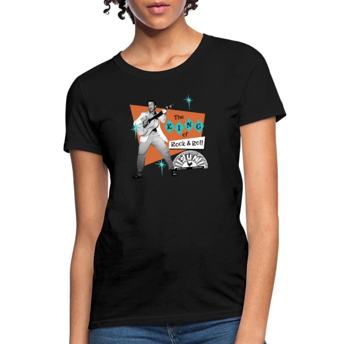 Elvis Presley The King Of Rock & Roll Women s T-Shirt L