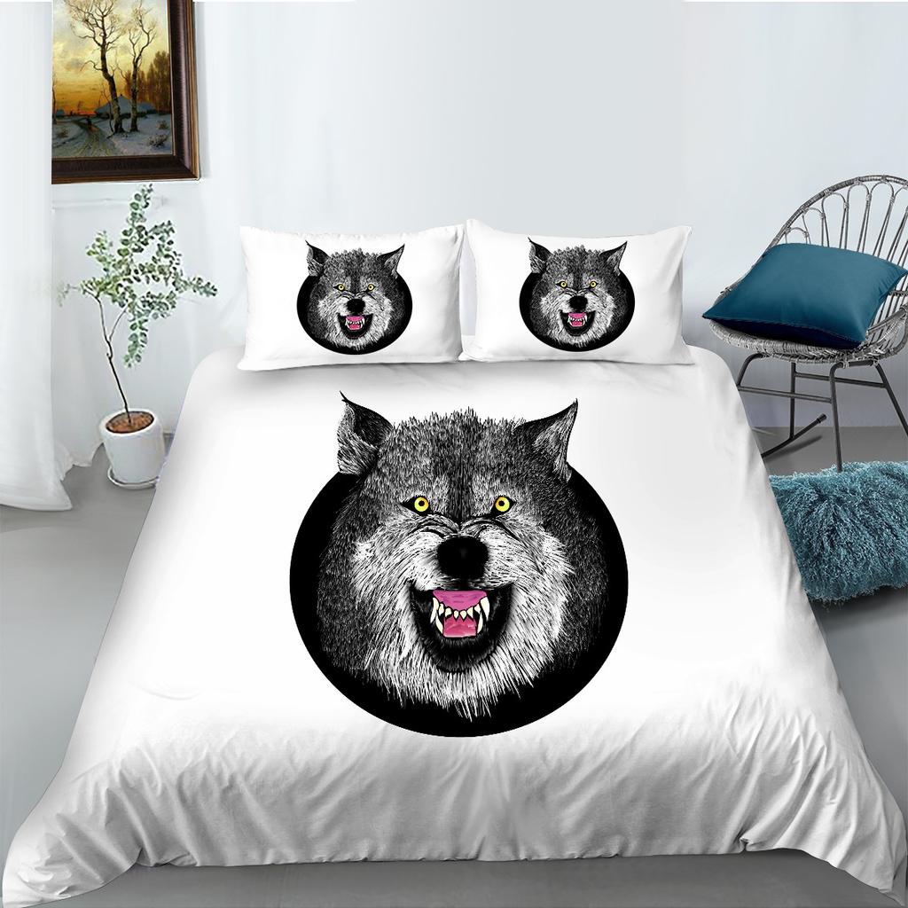 Bedding Two Or Three-Piece Set Wolf Series Digital Printing Polyester