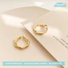 Twist Twist Personalized Earrings Geometric Round Design Earrings Women'S Simple Temperament Earrings
