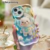 Phone Case: 2D flat design suitable for iPhone 18 17 16 15 14 13 Pro protective case, Empty Space Astronaut Bear, perfect Christmas and Halloween holi