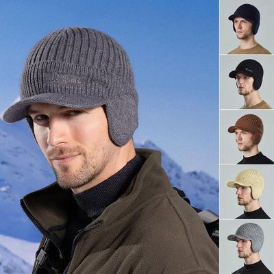 Cycling Cap Knitted Earmuffs Windproof Wool Beanie Hat Fashion Ear Protection Hats  Winter