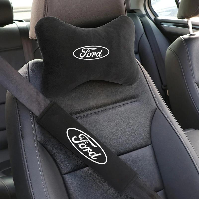 AAAMU1 Car Seat Cervical Spine Neck Pillow Shoulder Pad Accessories For Ford Fiesta Focus mk2 mk3 Ranger Mondeo mk4 S-MAX Kuga