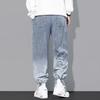 Letter-print Jeans Men's Fashion Loose Cartoon Corset I Drawstring Pants