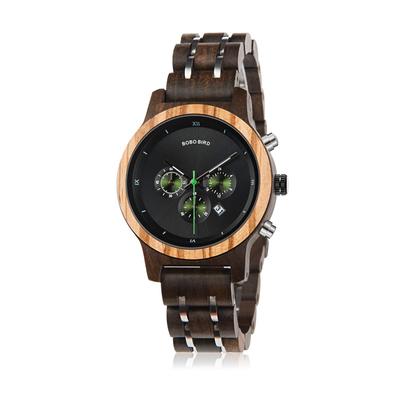 Holzuhr Holz Leichte Uhr Quarz Analoganzeige Datum Holz Uhr Quarz Modeuhr Holz Uhr Damen (P18-1)