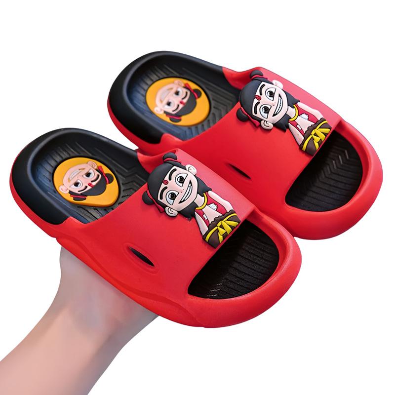 

New Nezha and Ao Bing big-toed slippers for children, summer cartoon non-slip baby slippers for boys and girls 26-27Inner Length16.5cm красный