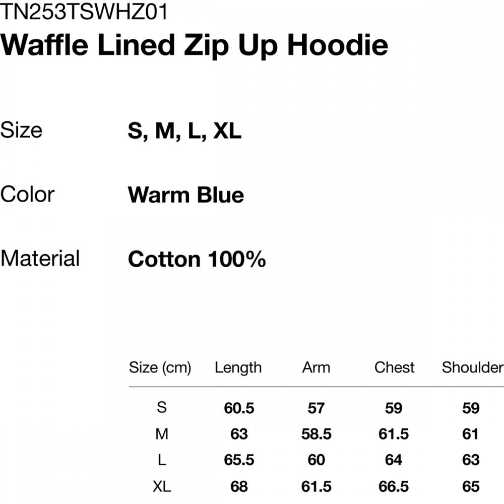 Thisisneverthat Waffle Lined Zip Up Hoodie Tn253tswhz01