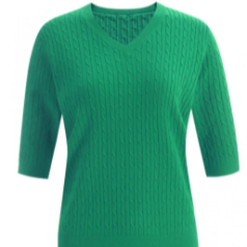 Shop Women V Neck Basic Inner Cable KniT Cashmere ShorT sleeVe T shirT Purple