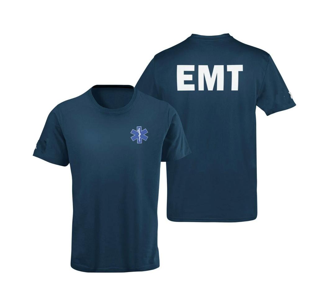 Simple Letter EMT Star of Life Printed Paramedic TShirt Summer Cotton ONeck Short Sleeve Unisexs T Shirt New S3XL