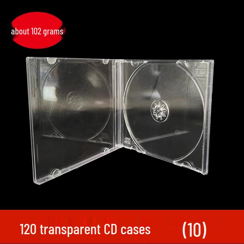 Dicke transparente CD-Aufbewahrungsbox mit zwei Scheiben und Einsteckseite