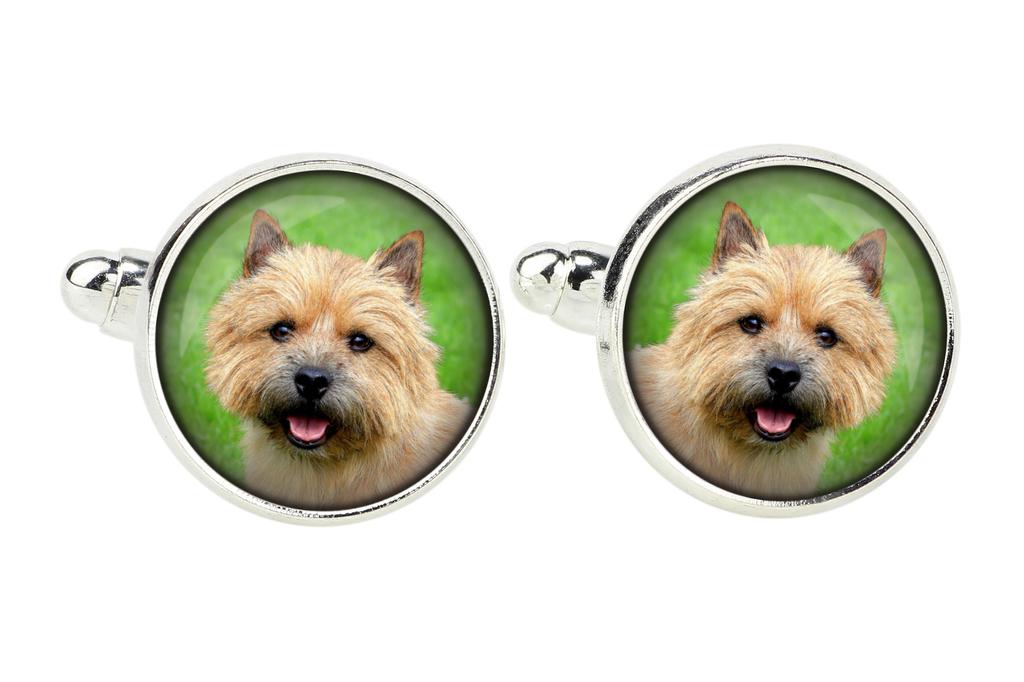 Norwich Terrier - Cufflinks and Tie with Your Photo, a Suit Decoration, Men's Jewelry from the Art-Dog Brand.