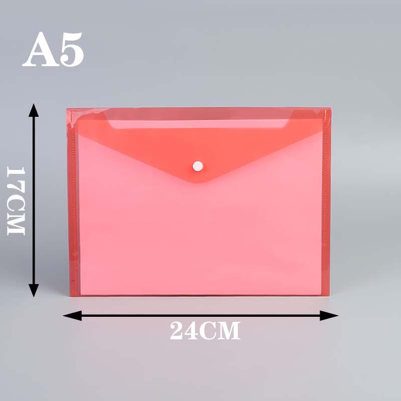 Custom Transparent File Bags with Cartoon Design and Snap Button Closure - A4 & A5 Sizes