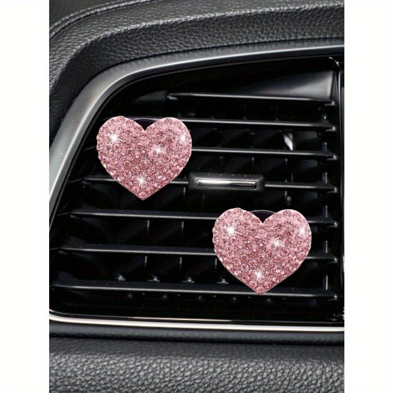 Rhinestone Decor Heart Design Car Air Outlet Clip
