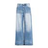 Retro washed low-rise wide-leg jeans women's spring and autumn new American Spice Girl crease old mopping pants