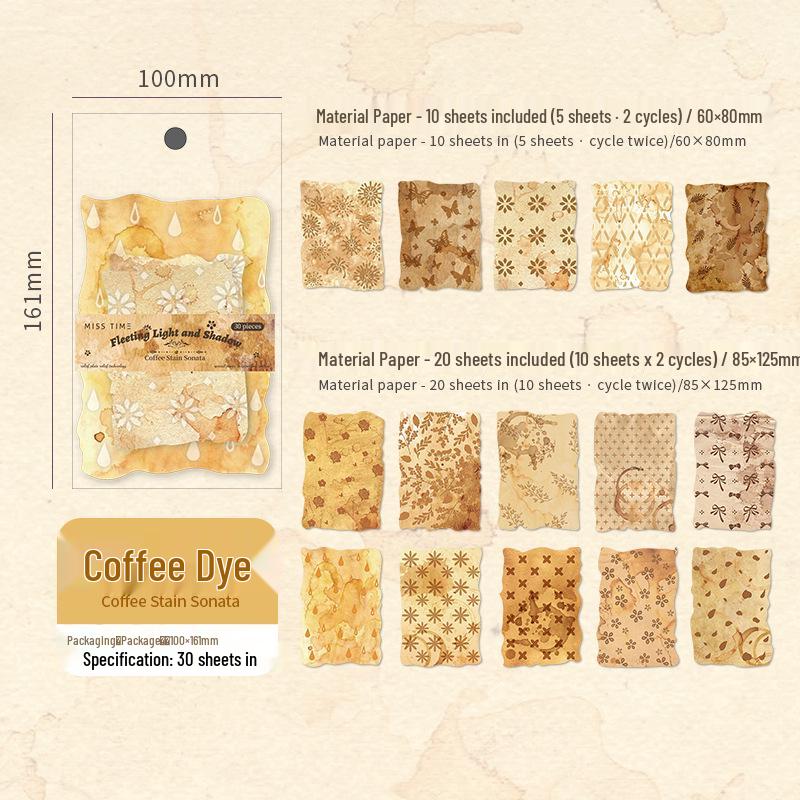 Fleeting Light Series: Retro Embossed Paper for Journaling & DIY