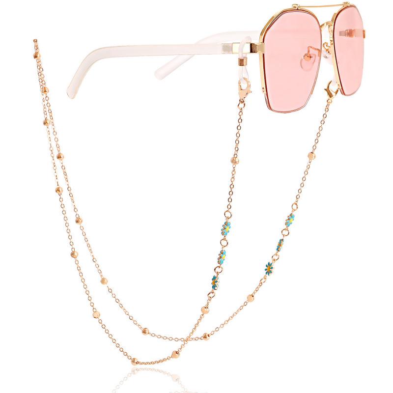 Trendy Colorful Enamel Flower Eyeglass Chain & Mask Lanyard for Women