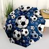 1pc Soccer Balls Pattern Automatic Open/Close Umbrella with Folding Feature Compact Travel Umbrella, Lightweight Design, for Commuting045