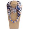 Chiffon Scarf Spring and Summer Women's Pearl Necklace Pendant Scarf Rainbow Scarf Clothing Accessories Scarf