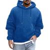 Men's Casual Solid-color Long-sleeved Hooded Pullover Hoodie