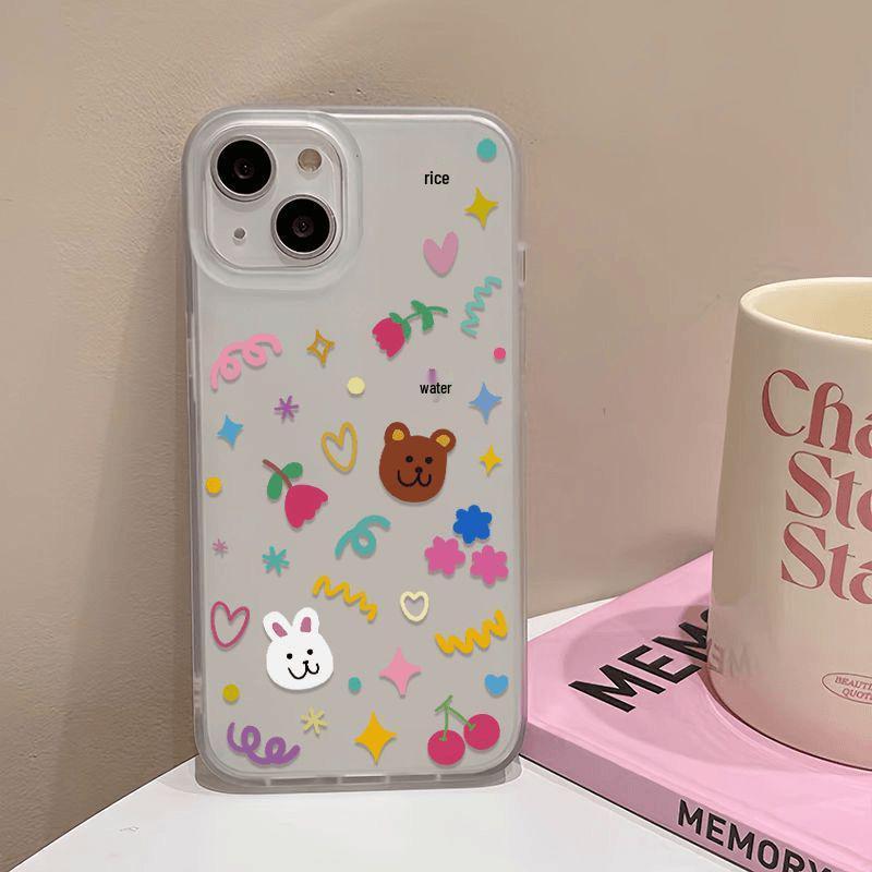 

Graffiti Animals Soft Case for iPhone 13-17 Pro Max: Frosted Design 11 Pro