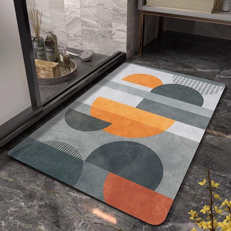 Modern Minimalist Floor Mat - Absorbs Water and Oil, Quick-Drying Kitchen Floor Mat, Bathroom Mat, Home Decor