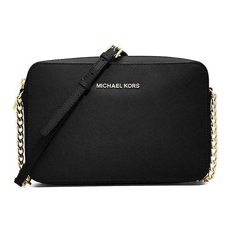 

New MICHAEL KORS Jet Set Travel Leather Portable Crossbody Bag, Shoulder Bag Women s Black 32S4GTVC3L-BLACK 24.1*5.6*16.0CM