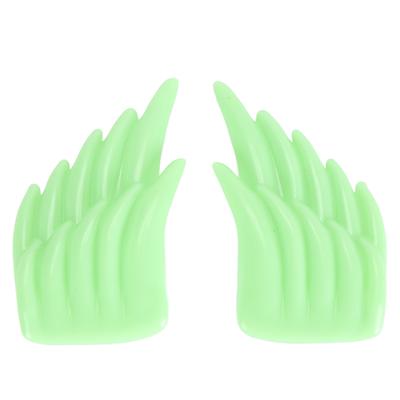 Decorazione per Scarpe ad Ala 3D Accessorio Innovativo Fai-da-te Ciondolo Ala di Coda Attacco per Scarpe con Fori Verde