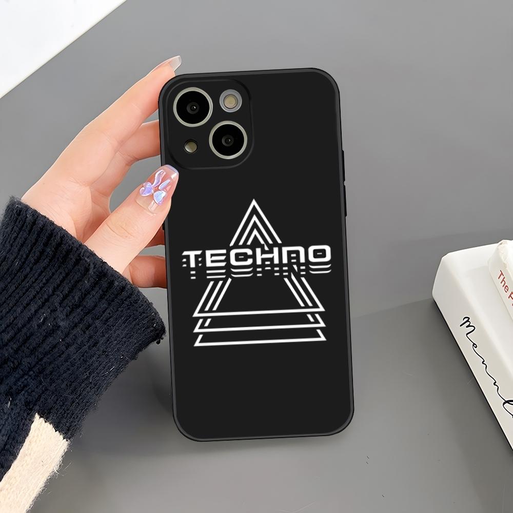 Techno Music Phone Case For Iphone 17 Pro Max 16 15 14 Pro Max 13 Mini 11 12 Xr X Xs SE Plus Back Cover