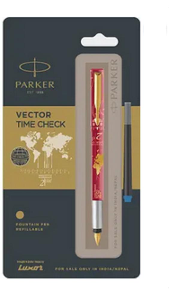 

@ Parker Vector Timecheck Fountain Pen With Fountain Pen 60Gm Zr-8030-60%Off