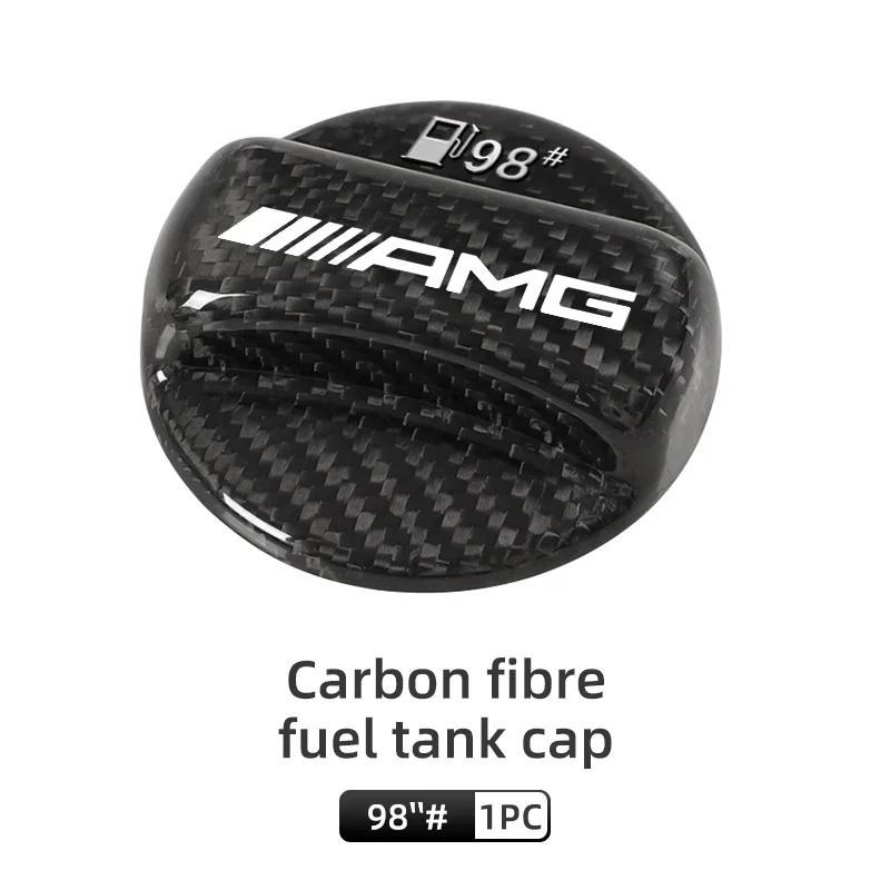 Sıcak 2025 Araba Karbon Fiber Yakıt Deposu Kapağı İç Aksesuarları Mercedes Benz AMG W220 W221 W222 W217 W230 W204 W205 W203 W246 İçin