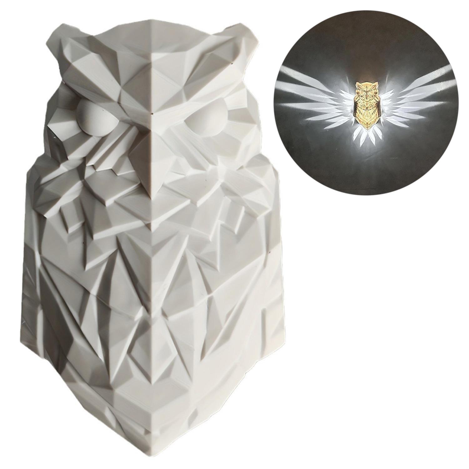 

Креативний настінний світильник у формі сови, світлодіодний нічник, настінне мистецтво, прикраса для дому, ресторану A