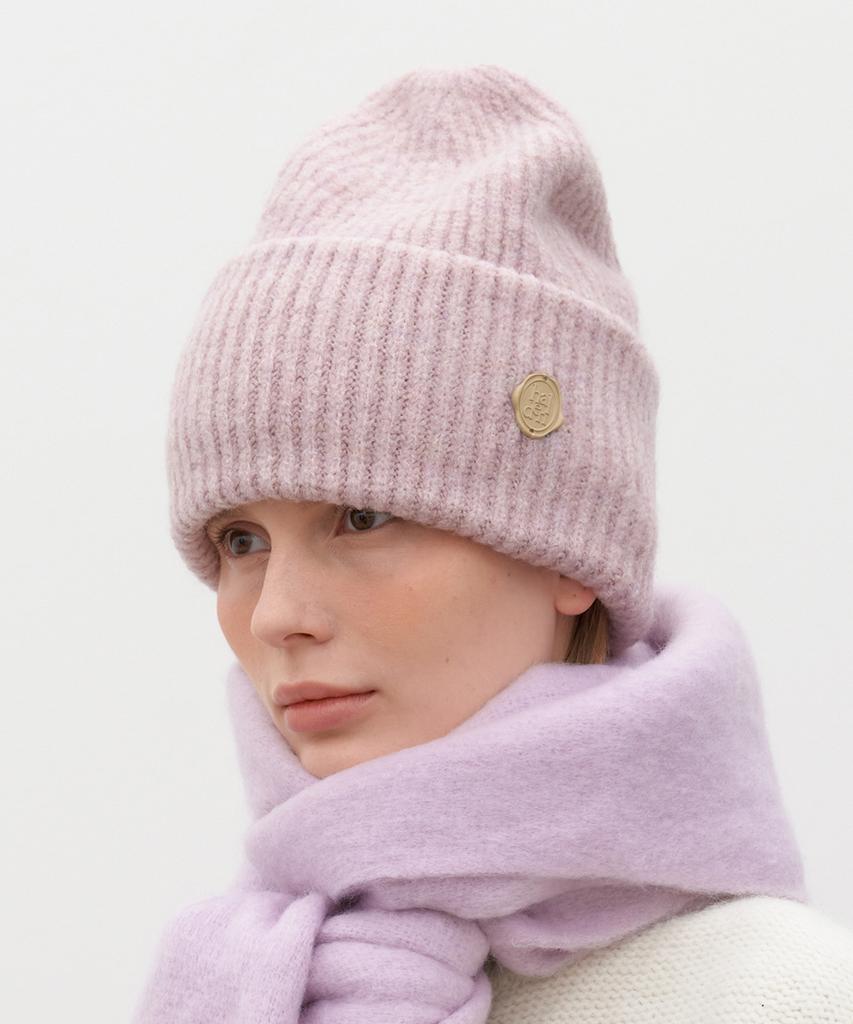 Hallen Heavy Wool Knit Beanie (C053_Light Purple)