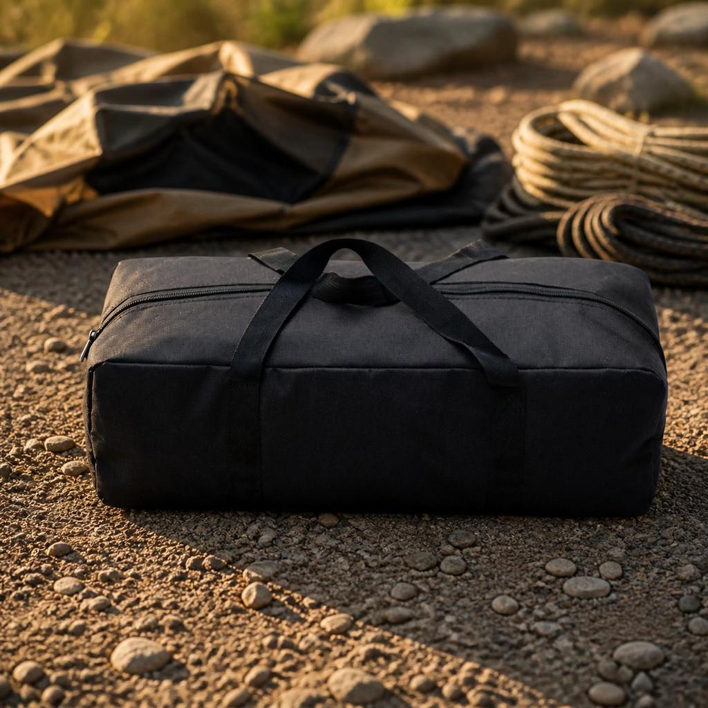 Zippered Storage Bag with Carry Handles Multipurpose Oxford Material