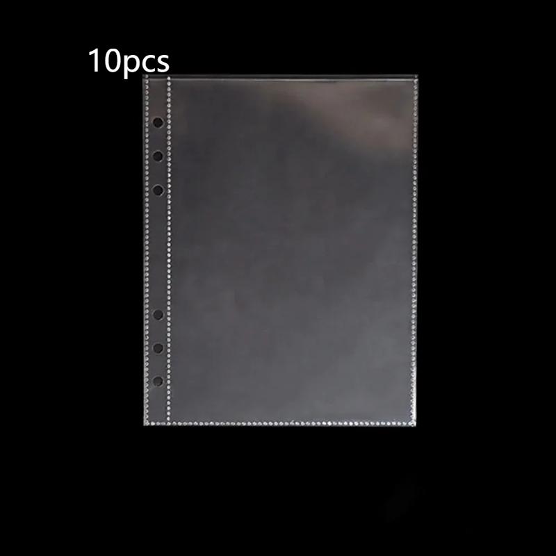 Standard A5 Sleeves 10pcs Universal Transparent Photo Album Sleeves Refill 6holes Loose Leaf Inner Sleeves idol Photocards