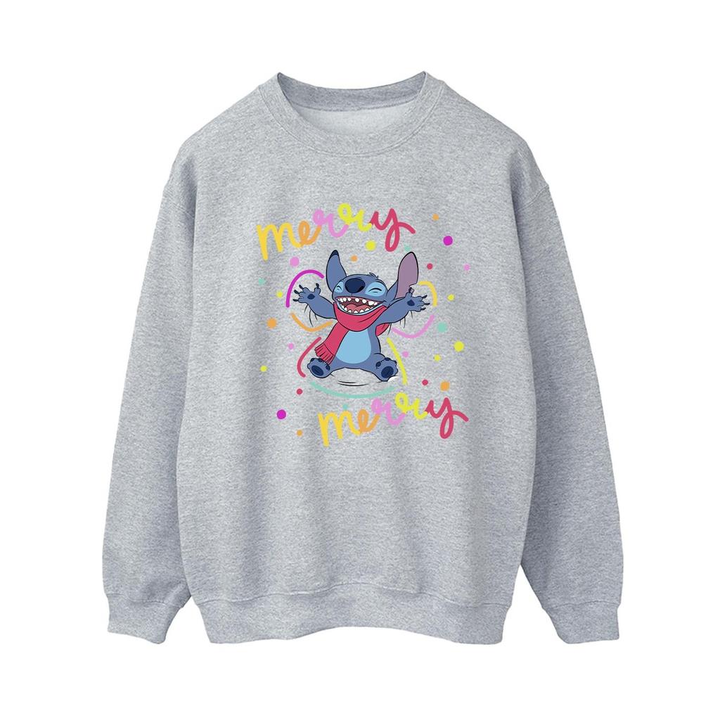 Disney Womens/Ladies Lilo & Stitch Merry Rainbow Sweatshirt
