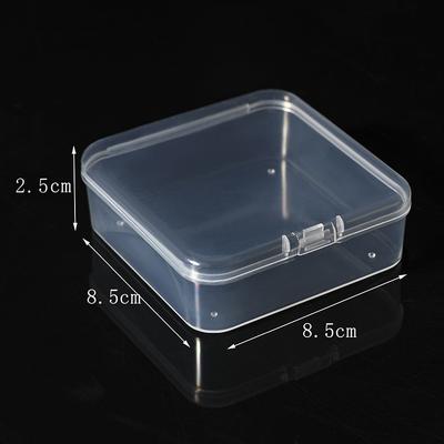 Boîte en plastique PP transparent 8,5 cm Carrée à clapet Monobloc Emballage Boîte de rangement Gooka Petite boîte