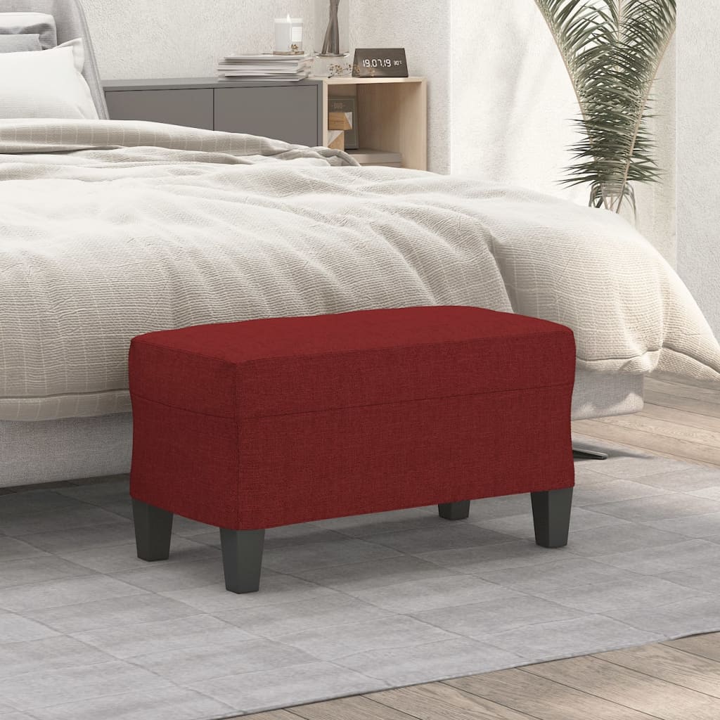Bench In Wine Red 70 X 35 X 41 Cm Fabric