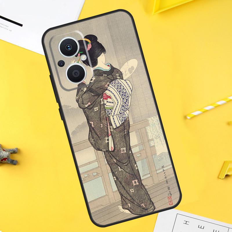 Japanische Kunst Kimono Tattoo Für OPPO Reno 10 11 12 13 14 Pro 7 8 Lite 8T 11F 12F 13F 14F OPPO Find X8 X5 X6 X9 Pro Hülle