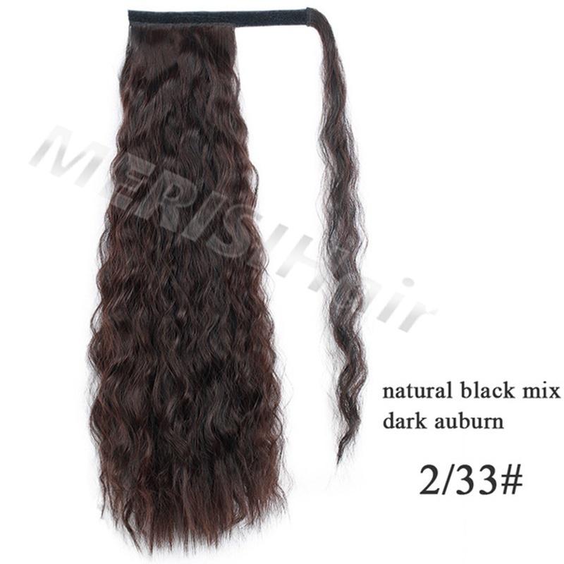 Long Afro Curly Synthetic Drawstring Ponytail Hairpieces Women Hair Extension Heat Resistant