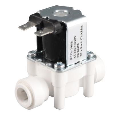 Plastic Elektrische Solenoïdeklep 3/8 inch Snelkoppeling Normaal Gesloten Solenoïdekleppen AC220V