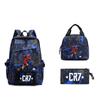 Sports Football Star Printed Youth Primary And Secondary School Student School Bag Three-Piece Men'S And Women'S Backpack
