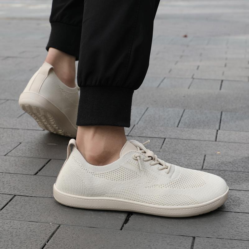 Minimalist Knitted Walking Shoes Women Men Wide Toe Casual Shoes Light Training Sneakers Breathable Barefoot Flats