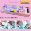 Creative Double-Sided Pencil Case with Calculator for Primary Students