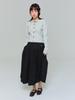 ADOREBELLE Ribbon Button Slim Knit - Gray