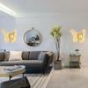 Tricolor Adjustment LED Butterfly Wall Lamp Metal Acrylic Bedside Lamp  Living Room Staircase