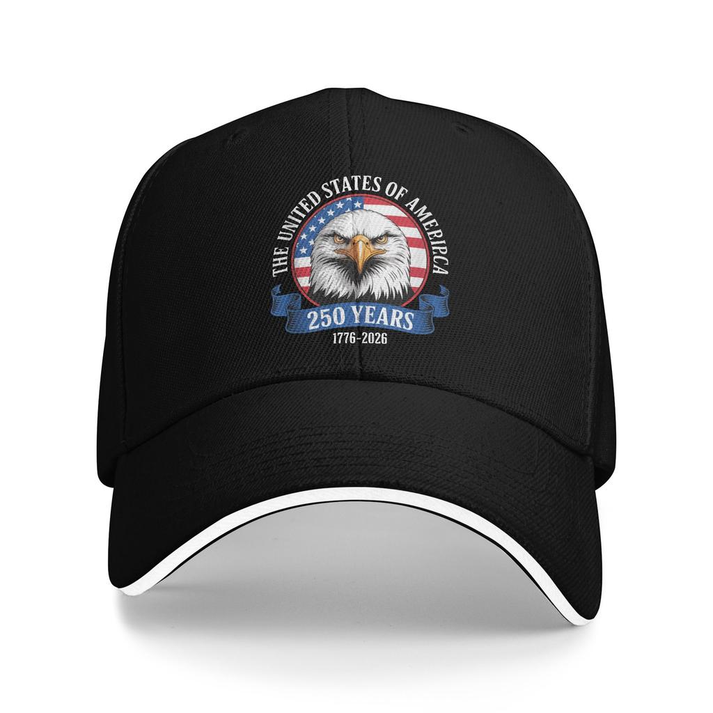Happy 4th July 250 Years Memorial America Pride Patriotic Casual Baseball Cap Outdoor Hip Hop Hats Spring Fashion Baseball Caps