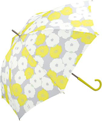 Umbrella Peoni Yellow Long Umbrella 58cm For Both Sunny and Rainy Days Large Floral Pattern Scandinavian Retro Natural Stylish Cute Women Commuting To