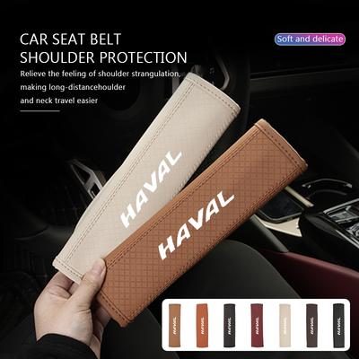 Leather Car Safety Belt Cover Protector Pads Accessories For Haval F7 H6 H1 H2 H3 H4 H5 H7 H8 H9 M4 M6 F5 F9 F7X F7H H2S